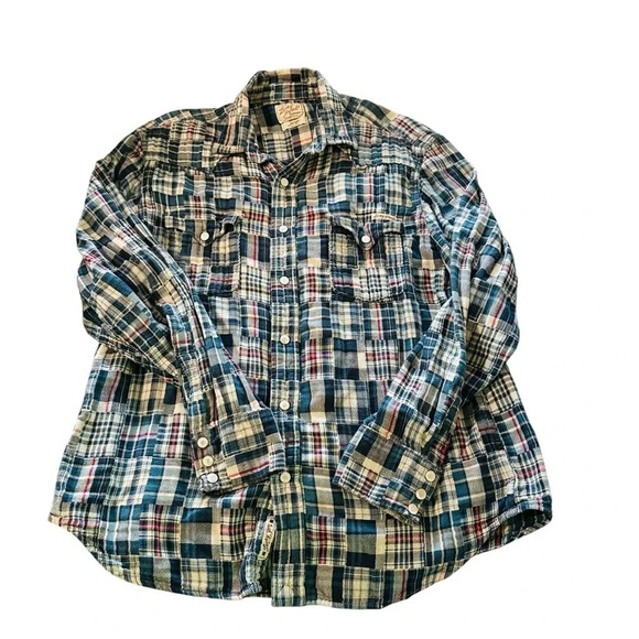 Lucky Brand women's size Large long sleeve, button down, quilted shirt - Picture 1 of 5